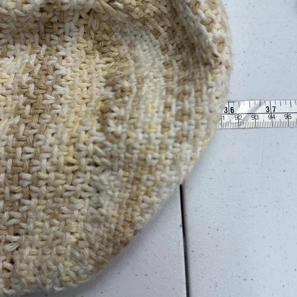 Womens Handmade Crochet Macrame Market Bag Reusable Minimalist Net Picnic Earthy